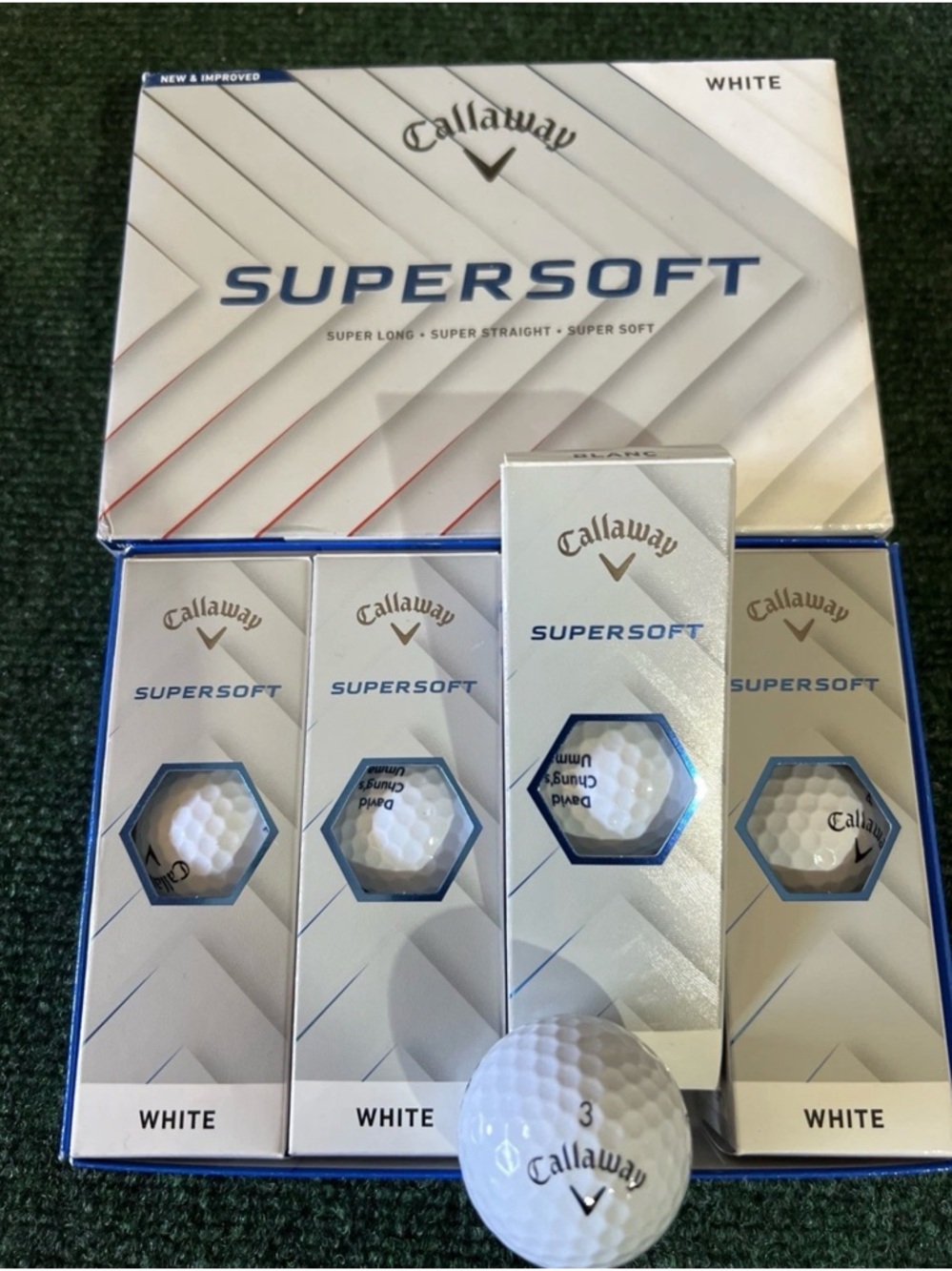 Callaway Supersoft Golf Balls White 12 BALLS +Logo Seminole Coconut Creek Casino